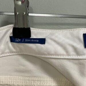 Talbots Glittery Corduroy Jeans Ivory Size 12P